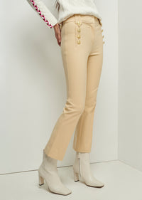 Light Khaki Robertson Crop Flare Trousers | Women's Pants by Derek Lam 10 Crosby