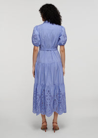Lilac Daphne Embroidered Shirt Dress | Women's Dress by Derek Lam 10 Crosby