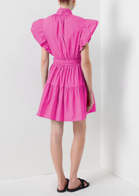 Magenta Finn Ruffle Wrap Dress | Women's Dress by Derek Lam