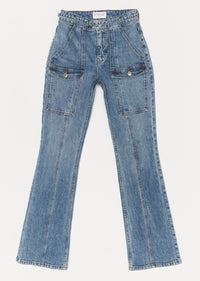 Medium Wash Aspen High Rise Flare Pant - Women's Denim by Derek Lam