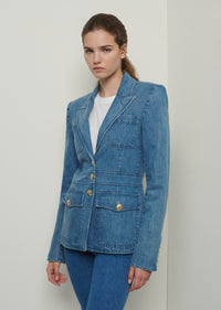 Medium Dark Wash Keith Utility Jacket | Women's Denim Jacket by Derek Lam 10 Crosby