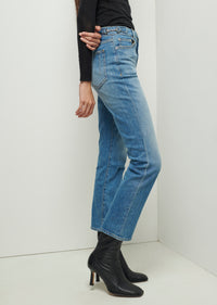 Medium Wash Kate High Rise Ankle Straight Leg Jeans | Women's Denim by Derek Lam 10 Crosby