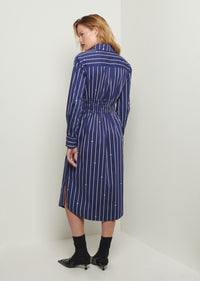 Navy Veronica Belted Shirt Dress | Women's Dress by Derek Lam 10 Crosby