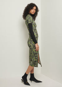 Olive Multi Lucille Pleated Stud Dress | Women's Dress by Derek Lam 10 Crosby