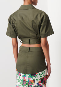 Olive Reagan Utility Wrap Top | Women's Top by Derek Lam 10 Crosby