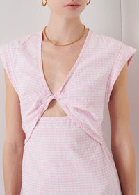 Pale Lilac-White Barbara Twist Dress | Women's Dress by Derek Lam 10 Crosby