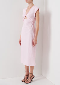 Pale Lilac-White Barbara Twist Dress | Women's Dress by Derek Lam 10 Crosby