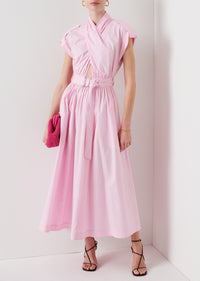 Pale Pink Celeste Wrap Dress - Women's Dress by Derek Lam 10 Crosby