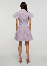 Red Multi Pei Utility Shirt Dress | Women's Dress by Derek Lam 10 Crosby