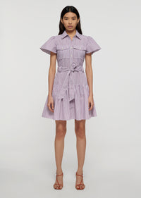 Red Multi Pei Utility Shirt Dress | Women's Dress by Derek Lam 10 Crosby