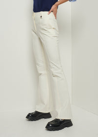 Soft White Holland Utility Flared Pants | Women's Pants by Derek Lam 10 Crosby
