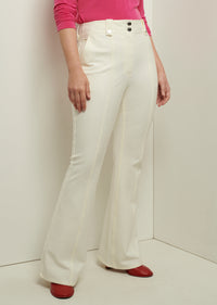 Soft White Holland Utility Flared Pants | Women's Pants by Derek Lam 10 Crosby