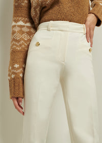 Soft White Nell Wide Leg Pants | Women's Pants by Derek Lam 10 Crosby