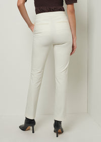Soft White Van Cropped Zipper Pants | Women's Pants by Derek Lam 10 Crosby