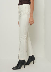 Soft White Van Cropped Zipper Pants | Women's Pants by Derek Lam 10 Crosby
