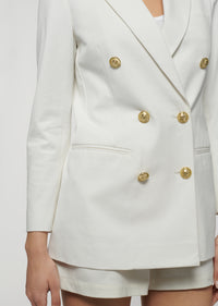 Soft White Walter Double Breasted Jacket | Women's Jacket by Derek Lam 10 Crosby