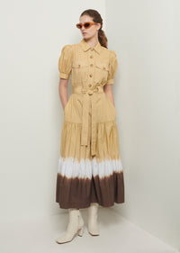 Tan-Brown Buffy Utility Dress | Women's Dress by Derek Lam 10 Crosby