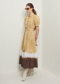 Tan-Brown Buffy Utility Dress | Women's Dress by Derek Lam 10 Crosby
