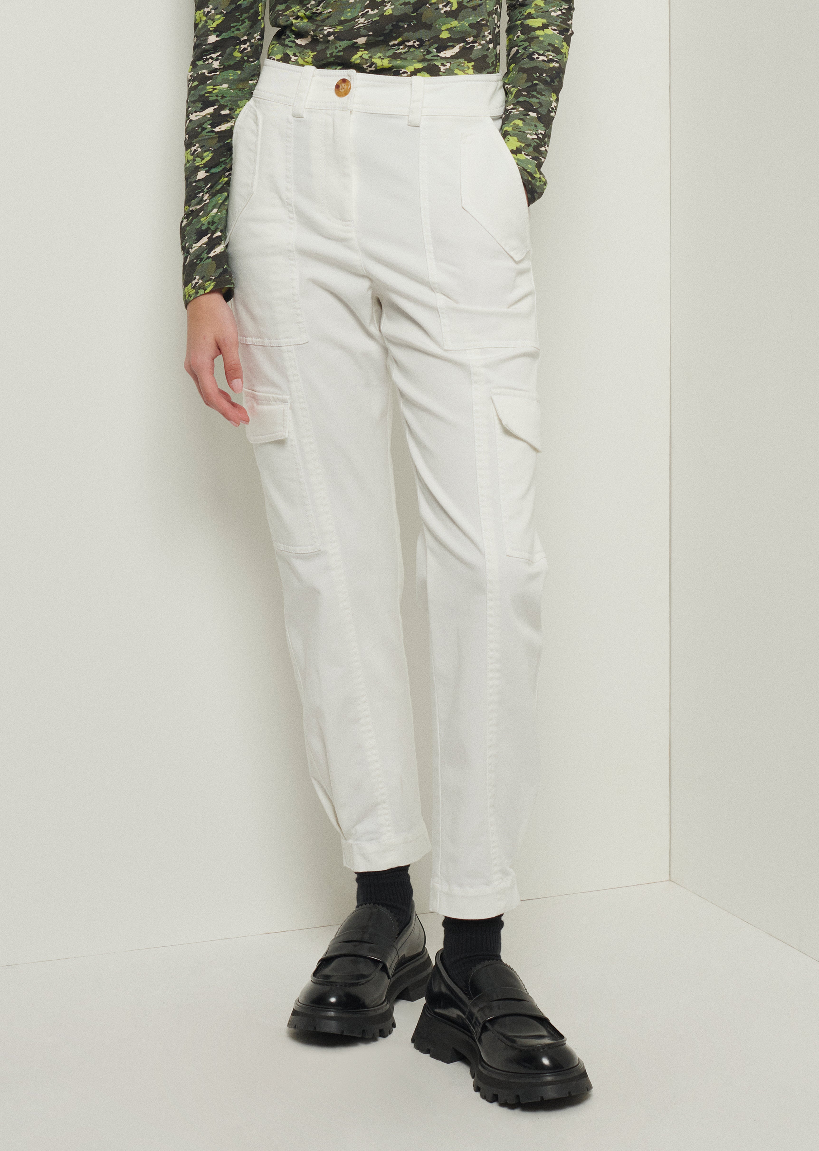 DEREK LAM 10 CROSBY Elian Utility Pant in Fatigue