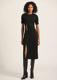 Lucille Pleated Stud Dress