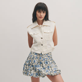 Adrian Mixed Media Tee - Black | Derek Lam