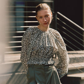 Alizee Long Sleeve Crew Neck in Black | Derek Lam 10 Crosby