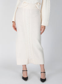 Blanc de Blanc Vittoria Cable Knit Skirt |  Women's Skirt by Derek Lam 10 Crosby