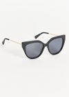 Campbell Cat Eye Oversized Sunglasses - Black