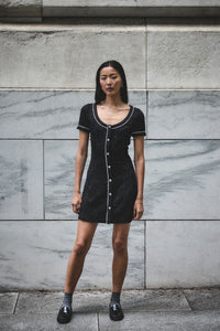 Ciara Galaxy Tweed Short Sleeve Dress