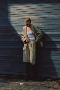 Poppy Oversized  Blazer - Silver Sage