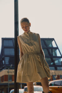 Tristan Shirt Dress - Oyster Gray