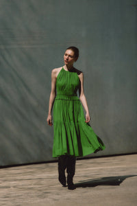 Sloane Keyhole Dress - Online Lime