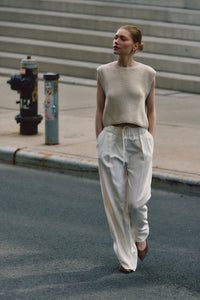 Archer Wide Leg Trouser - Marshmallow