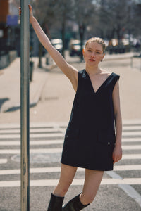 Xander Utility Tank Dress - Black
