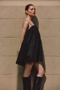Dominic Baby Doll Dress - BLACK