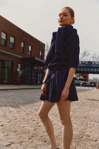Weston Cropped Cardigan - Navy