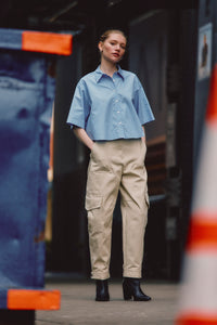 Olivia Short Sleeve Shirt - Light Blue