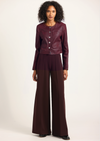 Dark Cherry Tempest Wide Leg Knit Trouser | Women's Pants by Derek Lam 10 Crosby