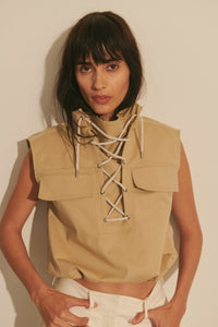 Solara Sleeveless Anorak - Safari