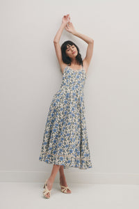 Adair Double Strap Dress - Blue Bell Floral