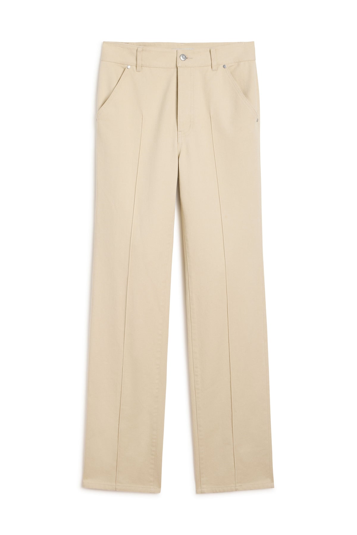 Gloria Washed Cotton Twill Slim Straight Jean
