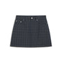 Jacob Mini Plaid Rayon Mini Skirt