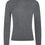 A dark gray long-sleeve turtleneck sweater displayed on a clean white background.