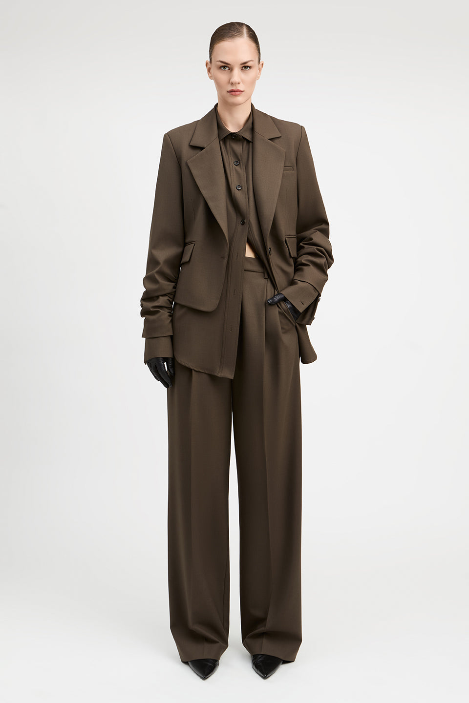 Charlie Crosshatch Stretch Single Breasted Blazer