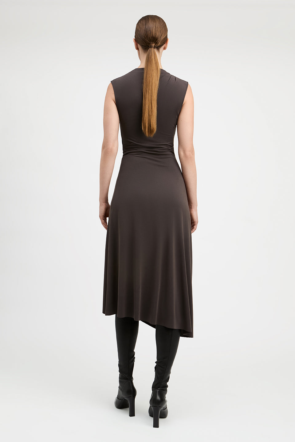 Amy Drapey Modal Jersey Faux Wrap Dress