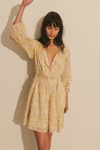 Solange Dress - Valiase Yellow Floral