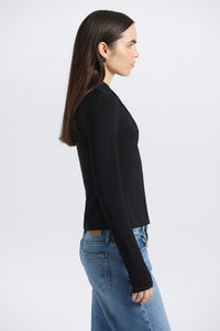 Krini Wrap Long Sleeve Neck Top
