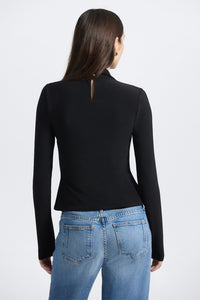 Krini Wrap Long Sleeve Neck Top
