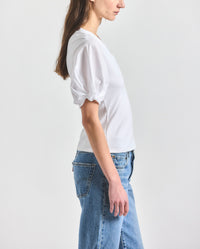 Fallon Mixed Media Tee - White