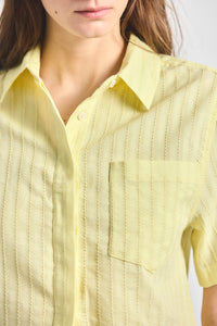 Lira Crop Short Sleeve Shirt - Lemonade
